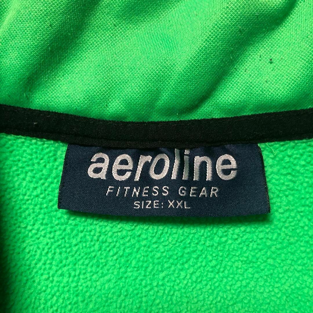 【aeroline】2XLsize ハーフジップ フリースジャケット US古着 メンズのトップス(スウェット)の商品写真