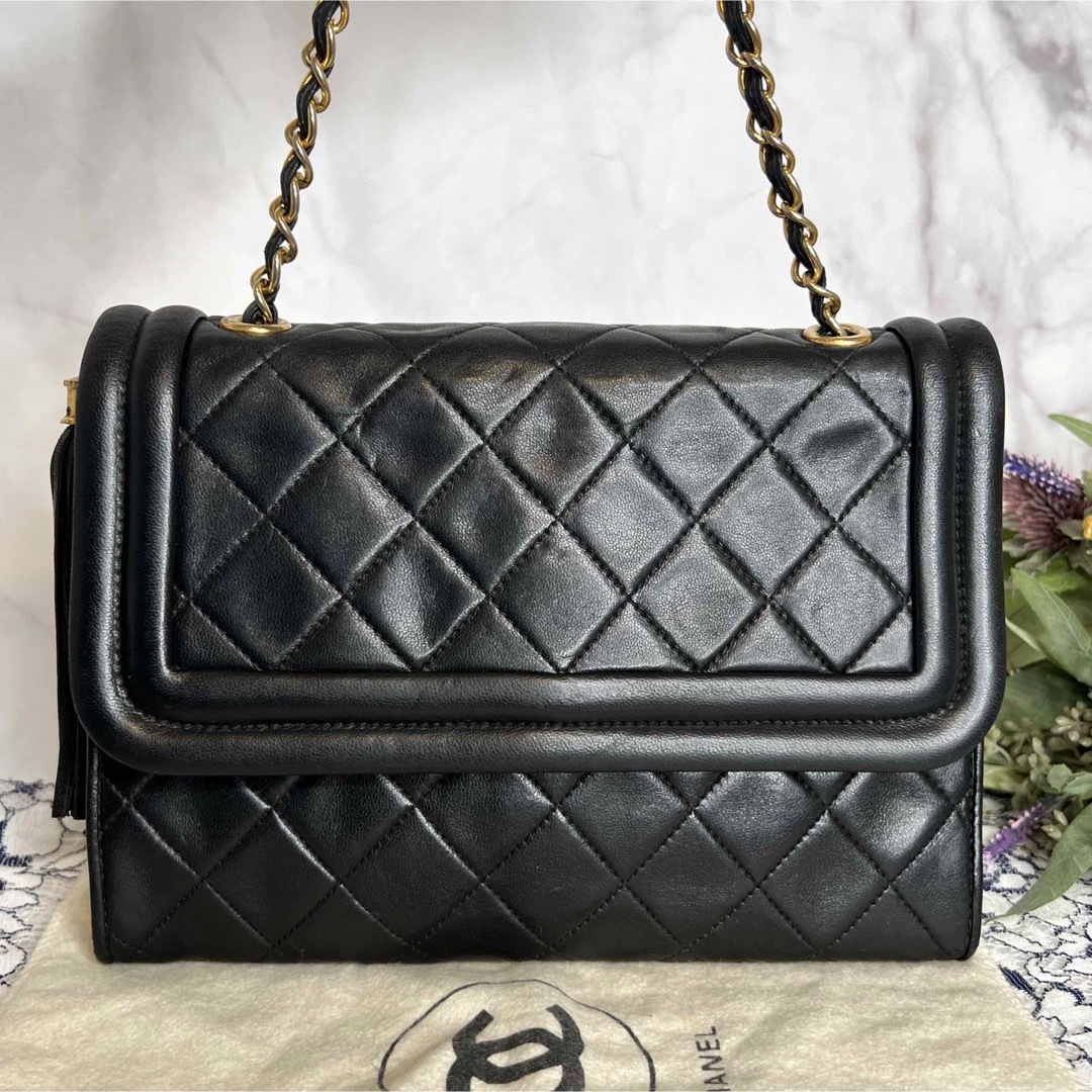 CHANEL(シャネル)のCHANEL シャネル【美品】ビンテージ フリンジ フラップ ショルダーバッグ レディースのバッグ(ショルダーバッグ)の商品写真