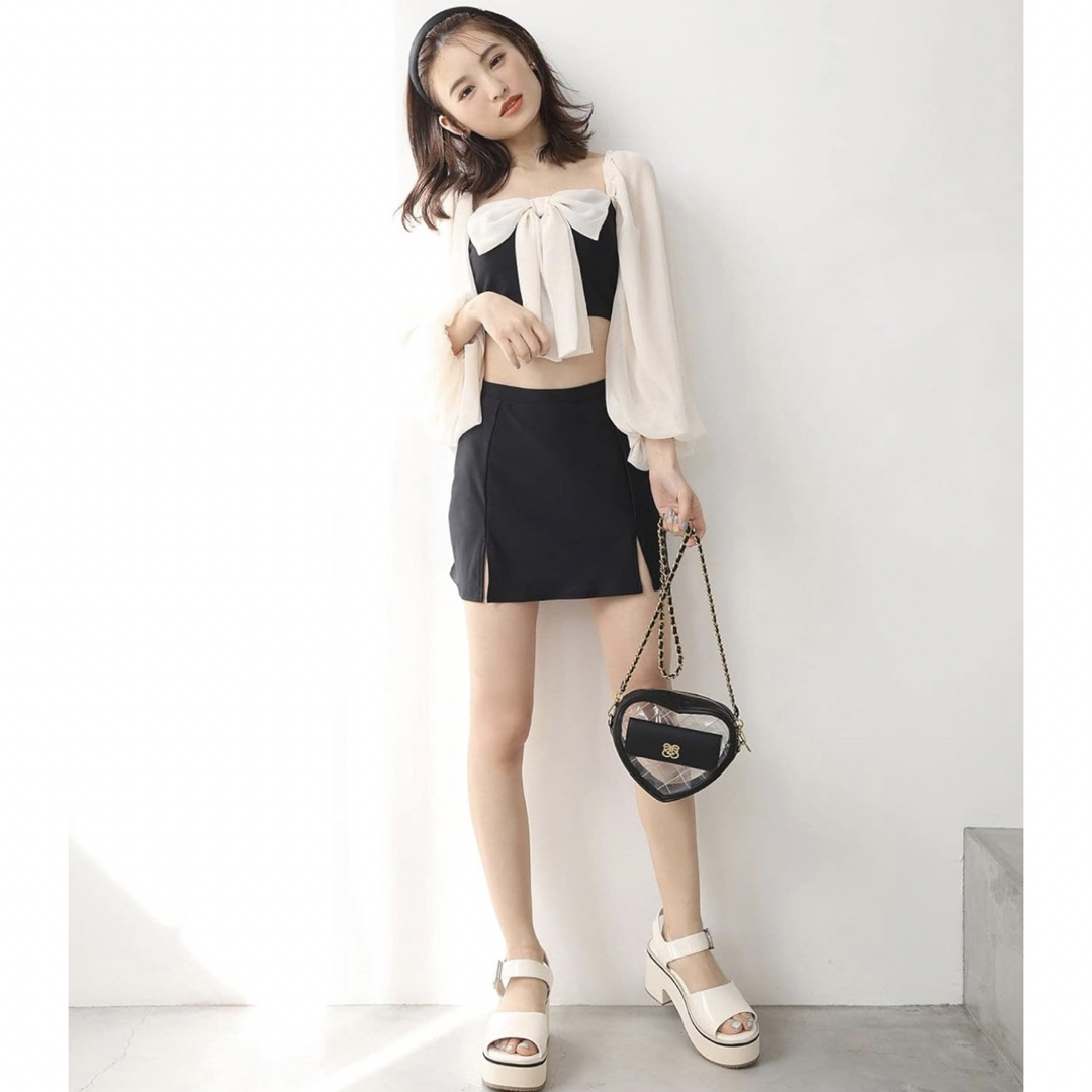 one after another NICE CLAUP - フロントリボン swimwear ナイ