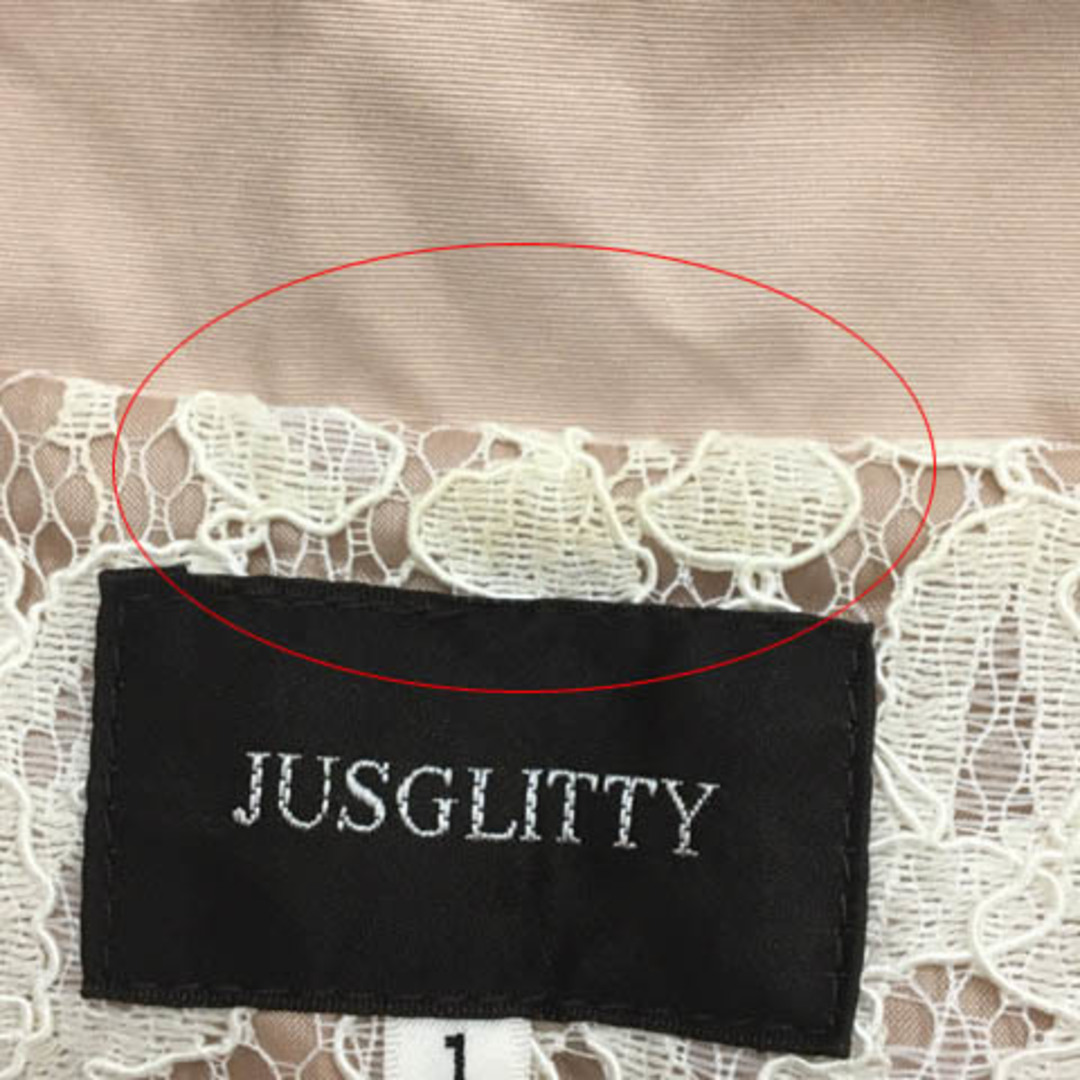 JUSGLITTY(ジャスグリッティー)のジャスグリッティー コート トレンチ ダブル 無地 レース 長袖 1 ピンク レディースのジャケット/アウター(トレンチコート)の商品写真