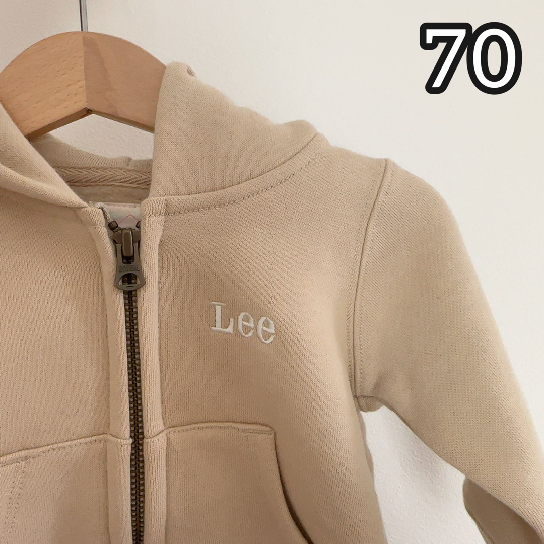Lee(リー)の【Lee】ベージュパーカー　70 キッズ/ベビー/マタニティのベビー服(~85cm)(ジャケット/コート)の商品写真