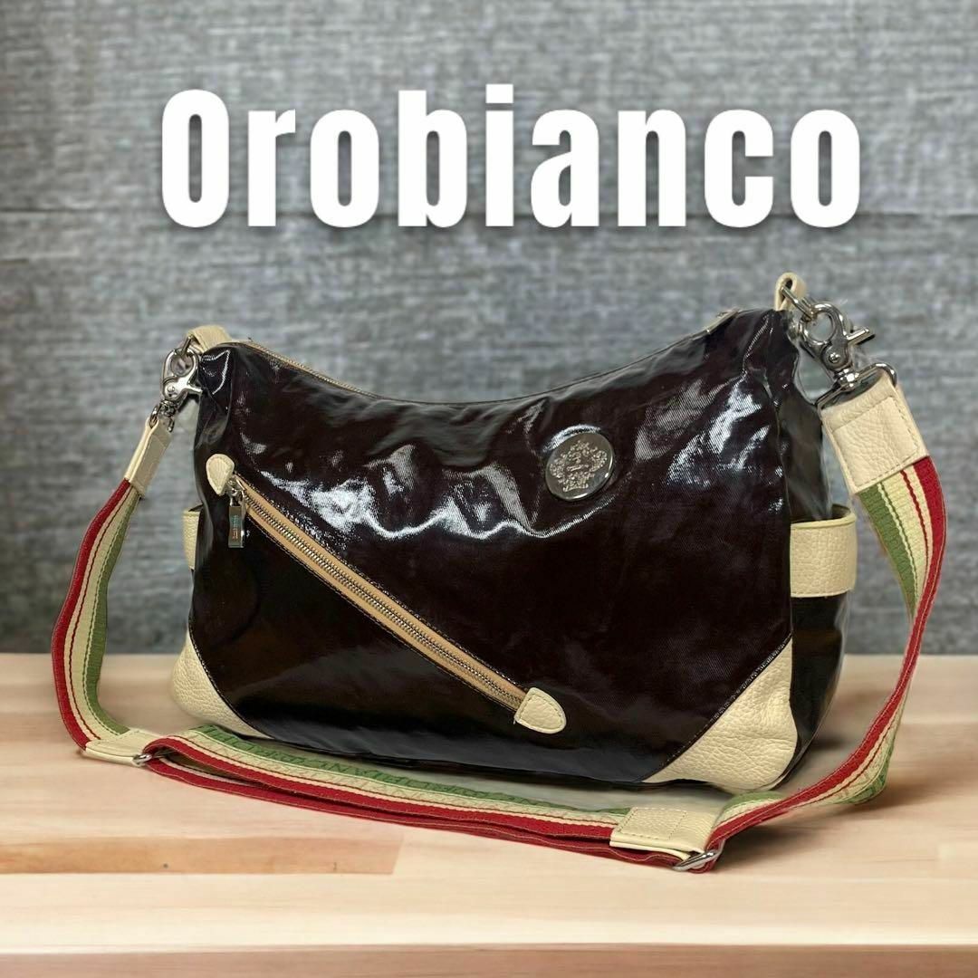 【美品】Orobianco オロビアンコ ショルダーバッグ エナメル