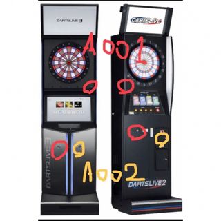 セガ(SEGA)のDartsLive2、3・メンテナンスキー・A001、A002 set・鍵(ダーツ)