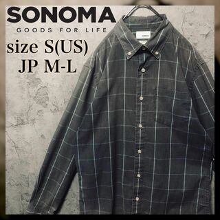 ソノマ(sonoma)の【SONOMA】M-L デザインBDシャツ チェック柄 90's US古着(シャツ)