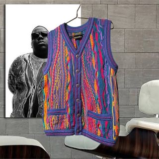 クージー(COOGI)の超希少　coogi クージー　3Dニット　ベスト　カーディガン(ニット/セーター)