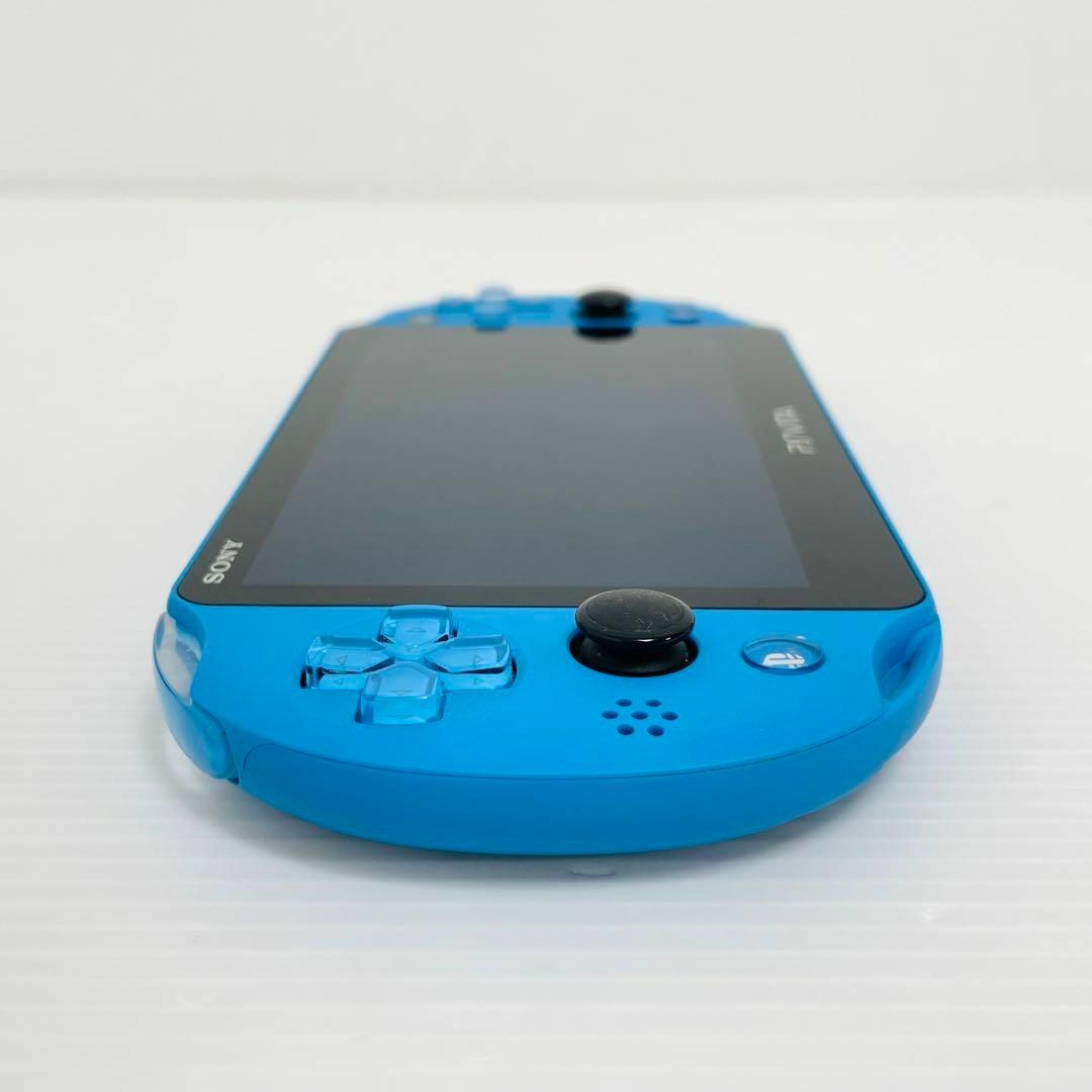 PlayStation Vita(プレイステーションヴィータ)の美品 動作品 SONY PS Vita PCH-2000 ZA23 アクアブルー エンタメ/ホビーのゲームソフト/ゲーム機本体(携帯用ゲーム機本体)の商品写真