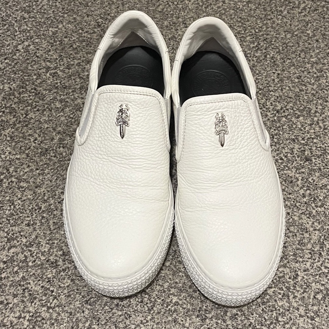 Chrome Hearts(クロムハーツ)の【専用】クロムハーツ　CH SLIP ON CH スリッポン レザー ホワイト レディースの靴/シューズ(スニーカー)の商品写真