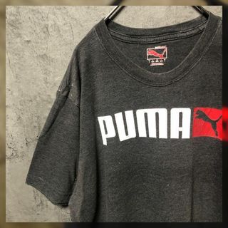 プーマ(PUMA)の【PUMA】Lsize プリントTシャツ ビッグロゴ ブラック US古着(Tシャツ/カットソー(半袖/袖なし))