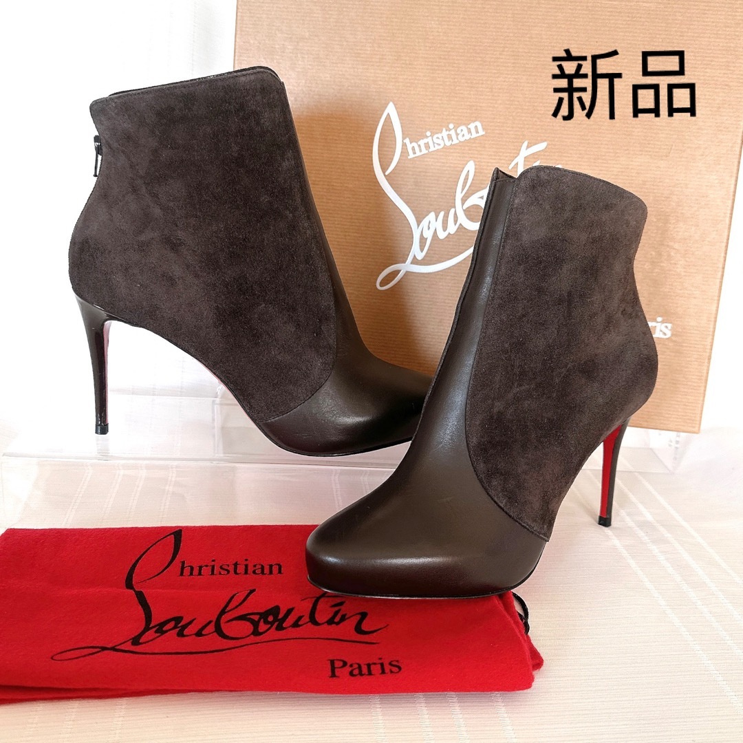 LOUBOUTIN ルブタン ピンヒール ショートブーツ ブーティ-