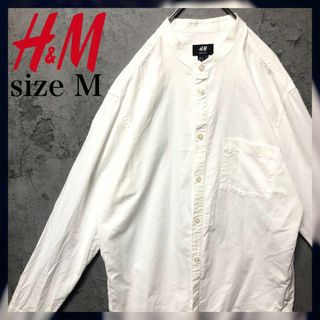 エイチアンドエム(H&M)の【H&M】Msize ドレスシャツ ノーカラー 無地 US古着(シャツ)