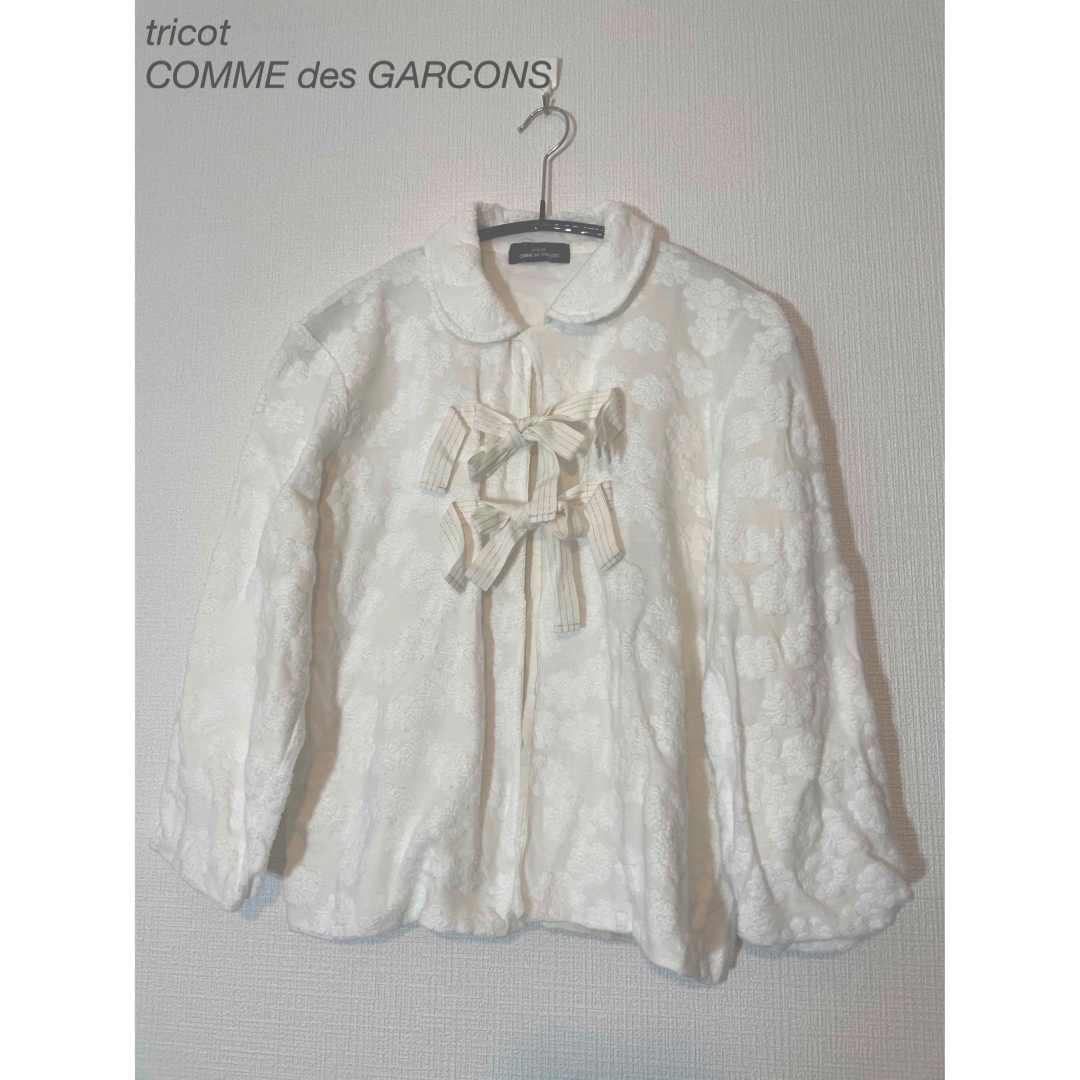 tricot COMME des GARCONS(トリココムデギャルソン)のtricot COMME des GARCONS 花柄 ジャガードブラウス レディースのトップス(シャツ/ブラウス(長袖/七分))の商品写真