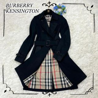 バーバリー(BURBERRY)の バーバリー ケンジントン トレンチコート ロング  ベルト ノバチェック 34(トレンチコート)