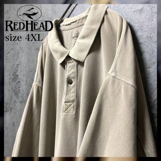 【RED HEAD】4XL ポロシャツ ビッグシルエット US古着(ポロシャツ)