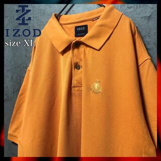 【IZOD】XLsize ポロシャツ リペア US古着 オレンジ(ポロシャツ)