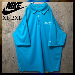 ナイキ(NIKE)の【NIKE】XL～2XL ポロシャツ ブルー US古着 インポート 輸入(ポロシャツ)