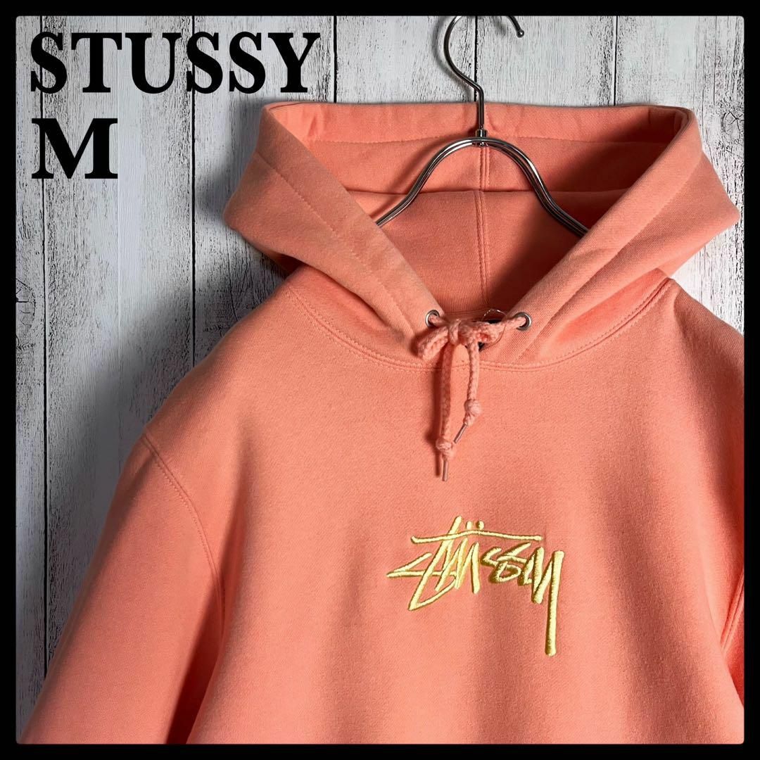 即完売モデル】 STUSSY センター刺繍ロゴ 入手困難 パーカー