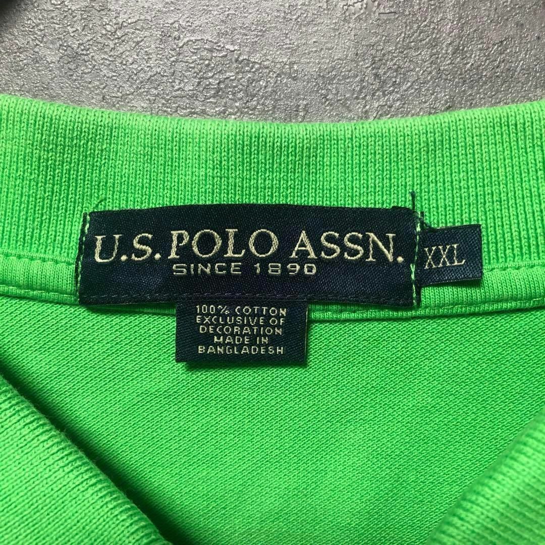 U.S. POLO ASSN.(ユーエスポロアッスン)の【U.S. POLO ASSN】2XL ポロシャツ ワンポイント US古着 緑 メンズのトップス(ポロシャツ)の商品写真