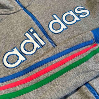 アディダス(adidas)の美品!!★adidasアディダス★フルジップ パーカー フーディ3stripes(パーカー)