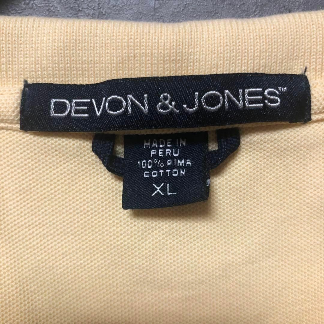 【DEVON&JONES】XLsize ポロシャツ 刺繍 US古着 ヴィンテージ メンズのトップス(ポロシャツ)の商品写真