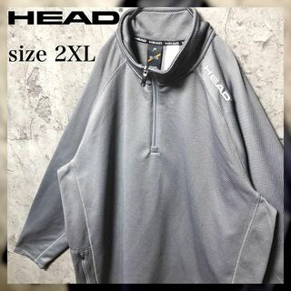 ヘッド(HEAD)の【HEAD】2XLsize ハーフジップ トレーナー スポーツウェア US古着(スウェット)