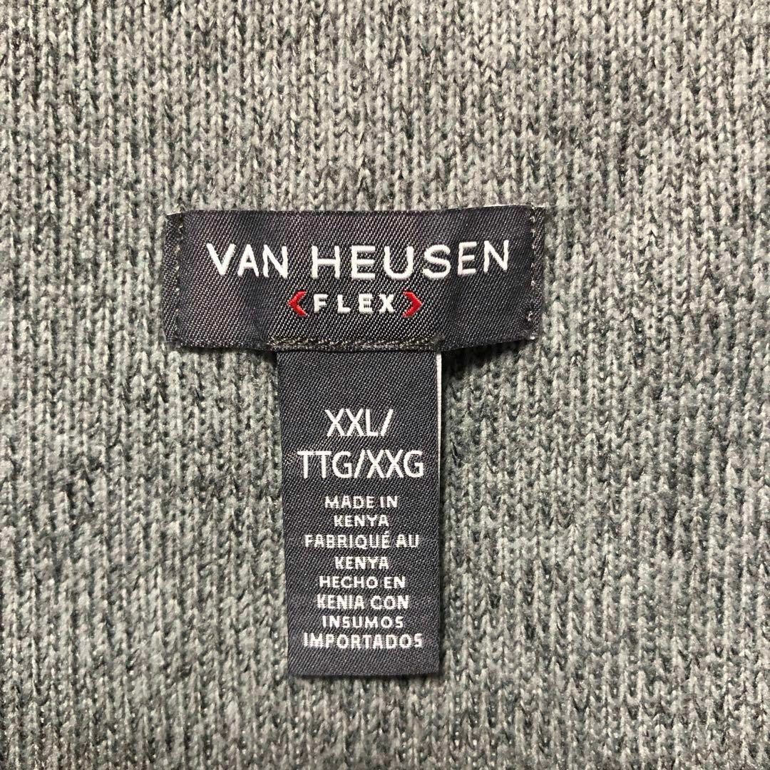 【VAN HEUSEN】2XL ハーフジップ スウェット US古着 無地 メンズのトップス(スウェット)の商品写真