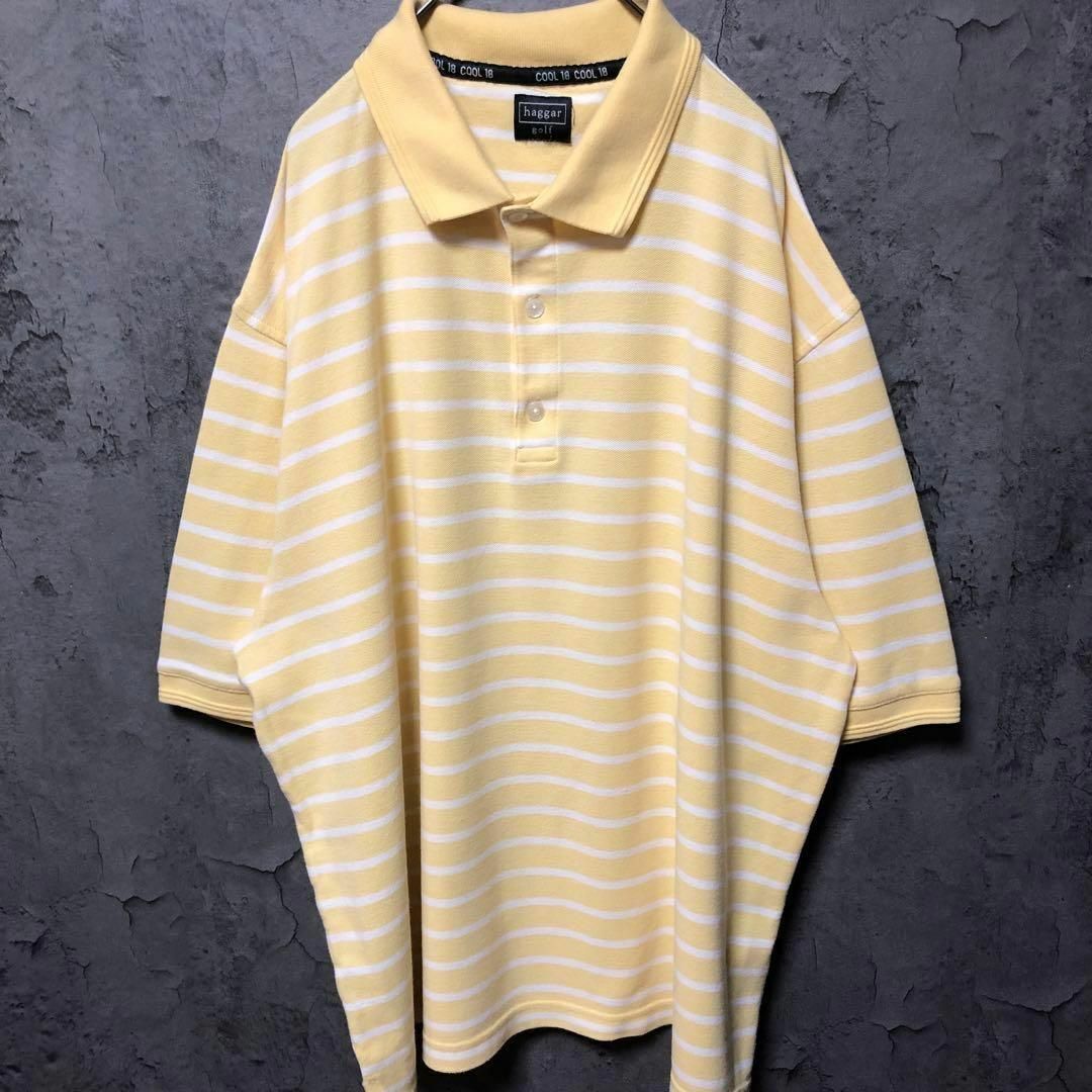 HAGGAR】XL〜2XL ポロシャツ 半袖 golf ボーダー US古着の通販 by 古着