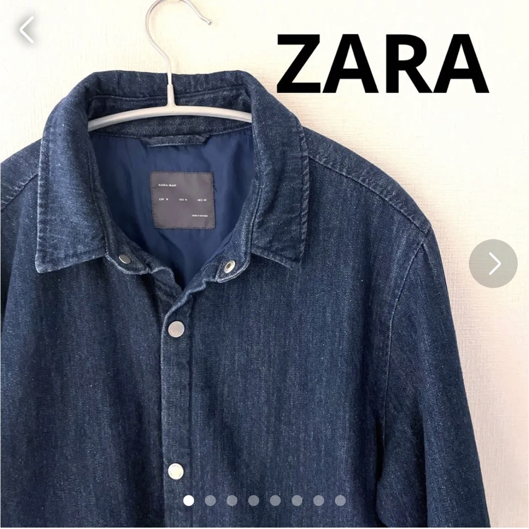 ZARA(ザラ)のZARA デニムジャケット　中綿ジャンパー　アウター  ザラ メンズのジャケット/アウター(Gジャン/デニムジャケット)の商品写真