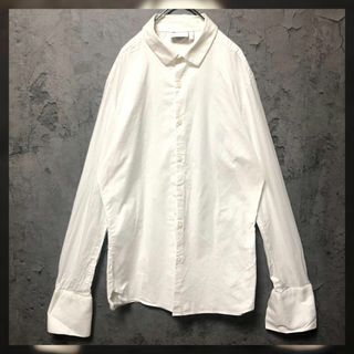 エイソス(asos)の【asos】Lsize ドレスシャツ カフス袖 US古着 無地(シャツ)