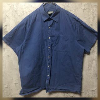 バナナリパブリック(Banana Republic)の【バナナリパブリック】Lsize コットンシャツ 半袖 Lycra混 US古着(シャツ)