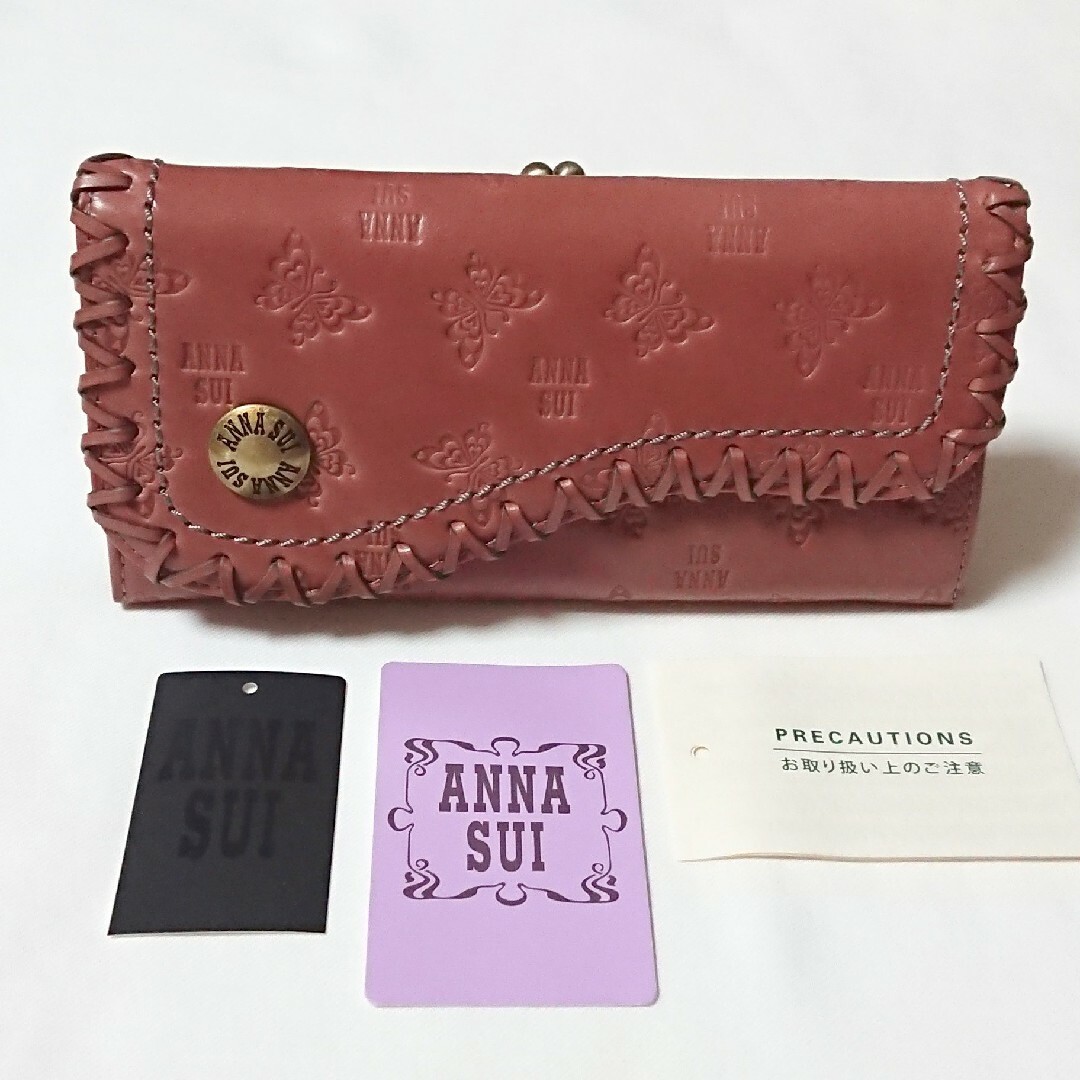 ANNA SUI アナスイ アンジェリーナ がま口付かぶせ長財布 蝶 新品未使用-