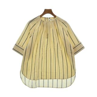 美品✨エブール ブラウス 秋服 シースルー ギャザー ベルスリーブ