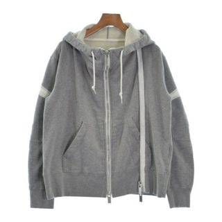 サカイ(sacai)のsacai サカイ パーカー 2(M位) グレー 【古着】【中古】(パーカー)