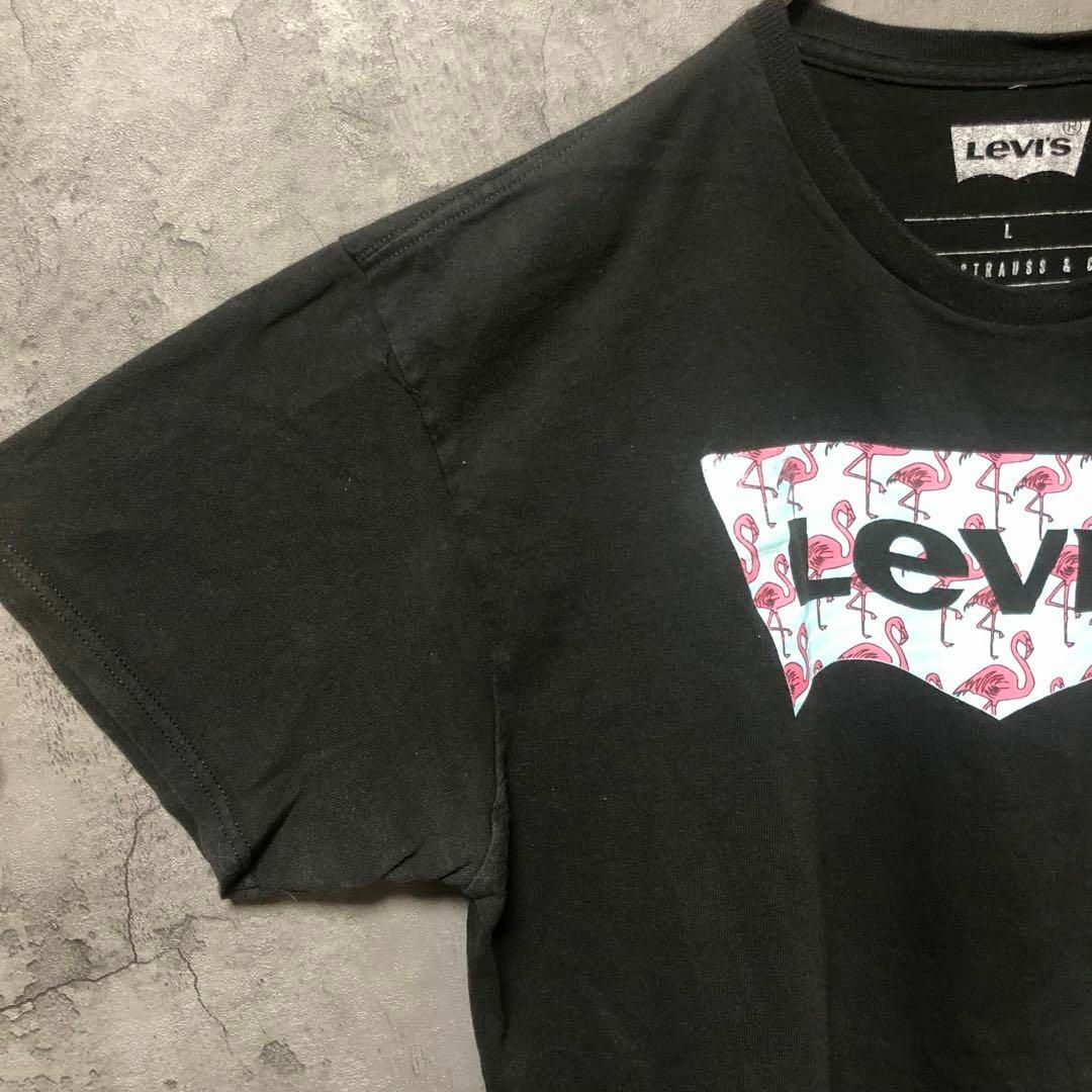 Levi's(リーバイス)の【LEVI'S】Lsize プリントTシャツ ブラック ビッグロゴ US古着 メンズのトップス(Tシャツ/カットソー(半袖/袖なし))の商品写真