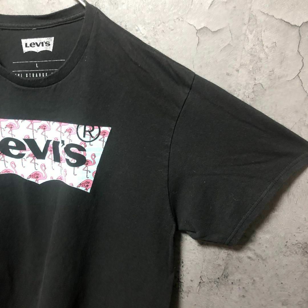 Levi's(リーバイス)の【LEVI'S】Lsize プリントTシャツ ブラック ビッグロゴ US古着 メンズのトップス(Tシャツ/カットソー(半袖/袖なし))の商品写真