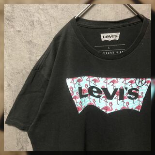 リーバイス(Levi's)の【LEVI'S】Lsize プリントTシャツ ブラック ビッグロゴ US古着(Tシャツ/カットソー(半袖/袖なし))