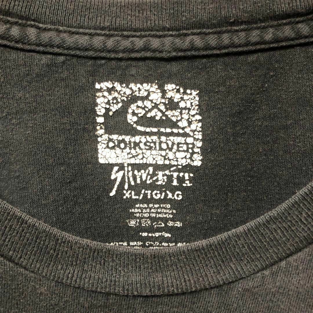 QUIKSILVER(クイックシルバー)の【QUIK SILVER】XLsize ロゴプリントTシャツ ブラック US古着 メンズのトップス(Tシャツ/カットソー(半袖/袖なし))の商品写真