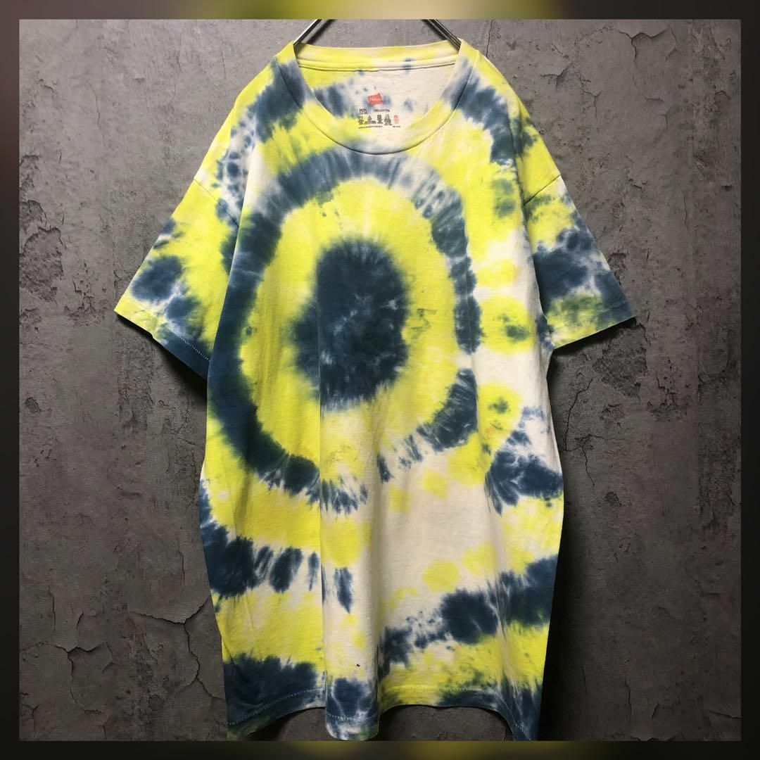 【Hanes】M タイダイ染 総柄Tシャツ シングルステッチ 90s US古着 | フリマアプリ ラクマ