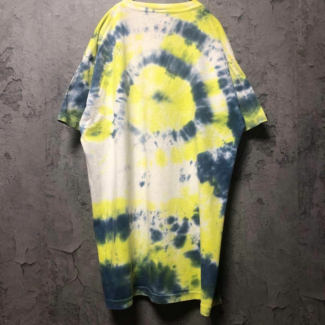 Hanes - 【Hanes】M タイダイ染 総柄Tシャツ シングルステッチ 90s US