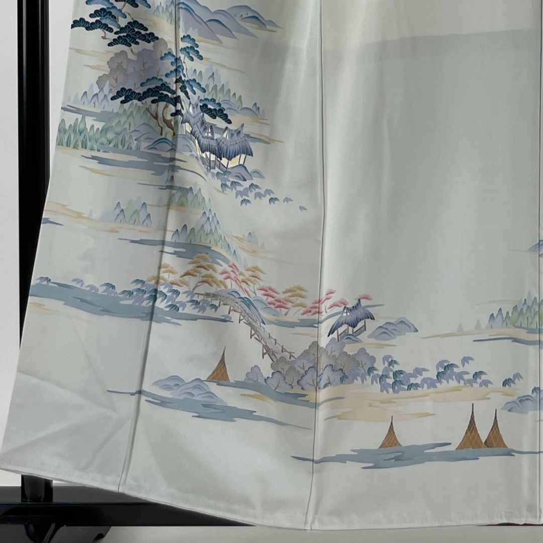 色留袖 身丈158cm 裄丈64cm 正絹 秀品 【中古】