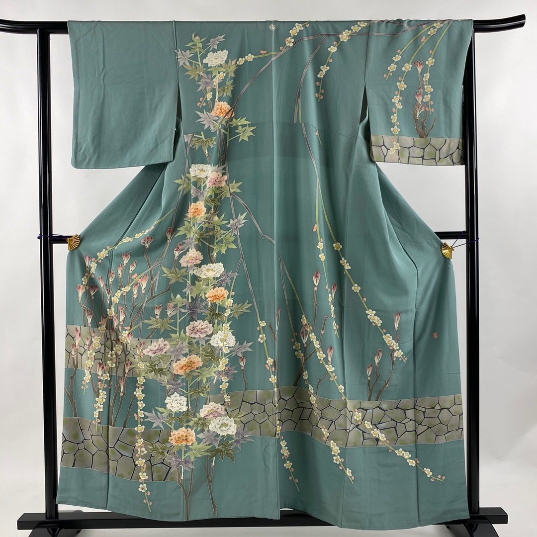 訪問着 身丈158.5cm 裄丈62.5cm S 正絹 美品 逸品-