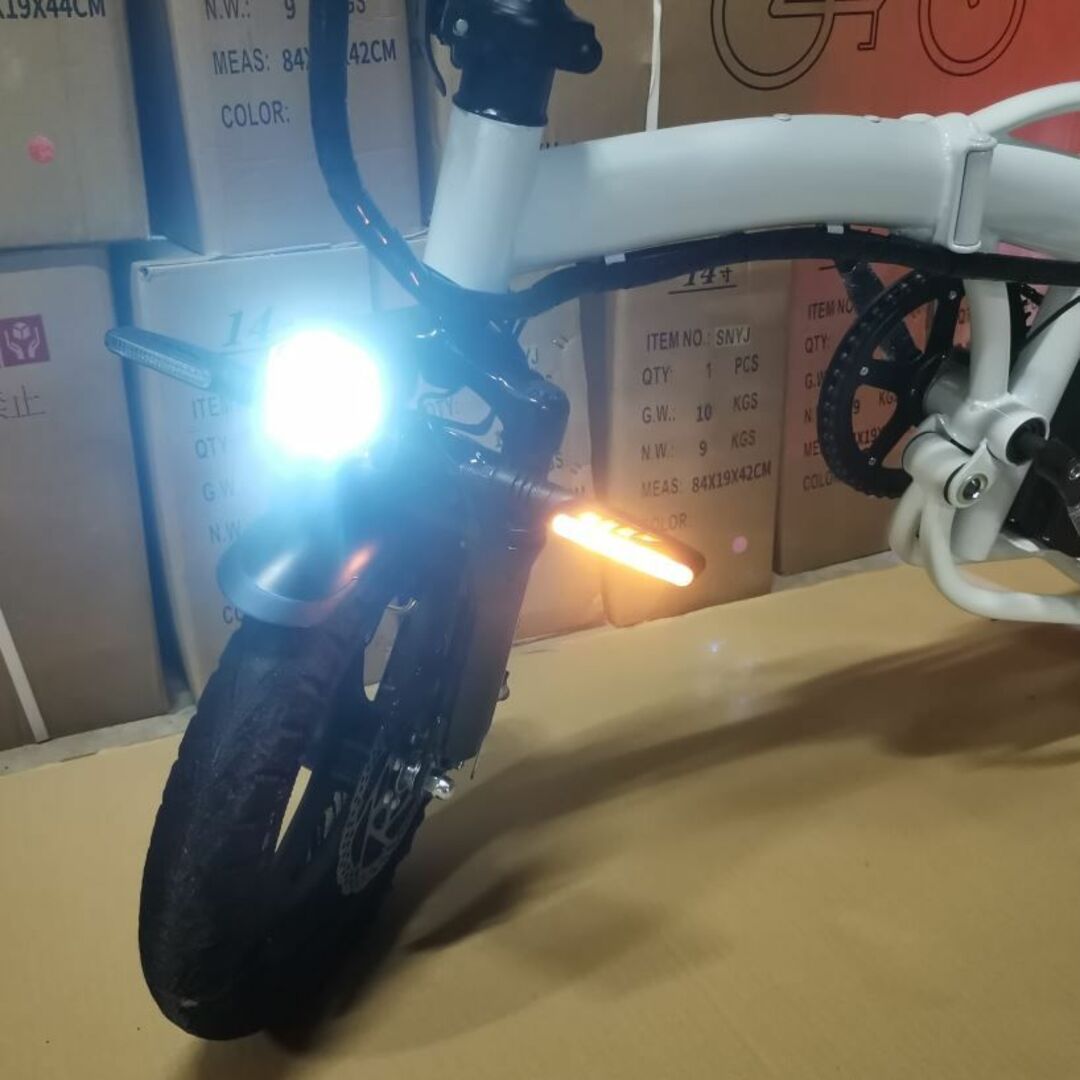 14インチ】H4高品質バッテリー8A 折り畳み 電動自転車 公道走行