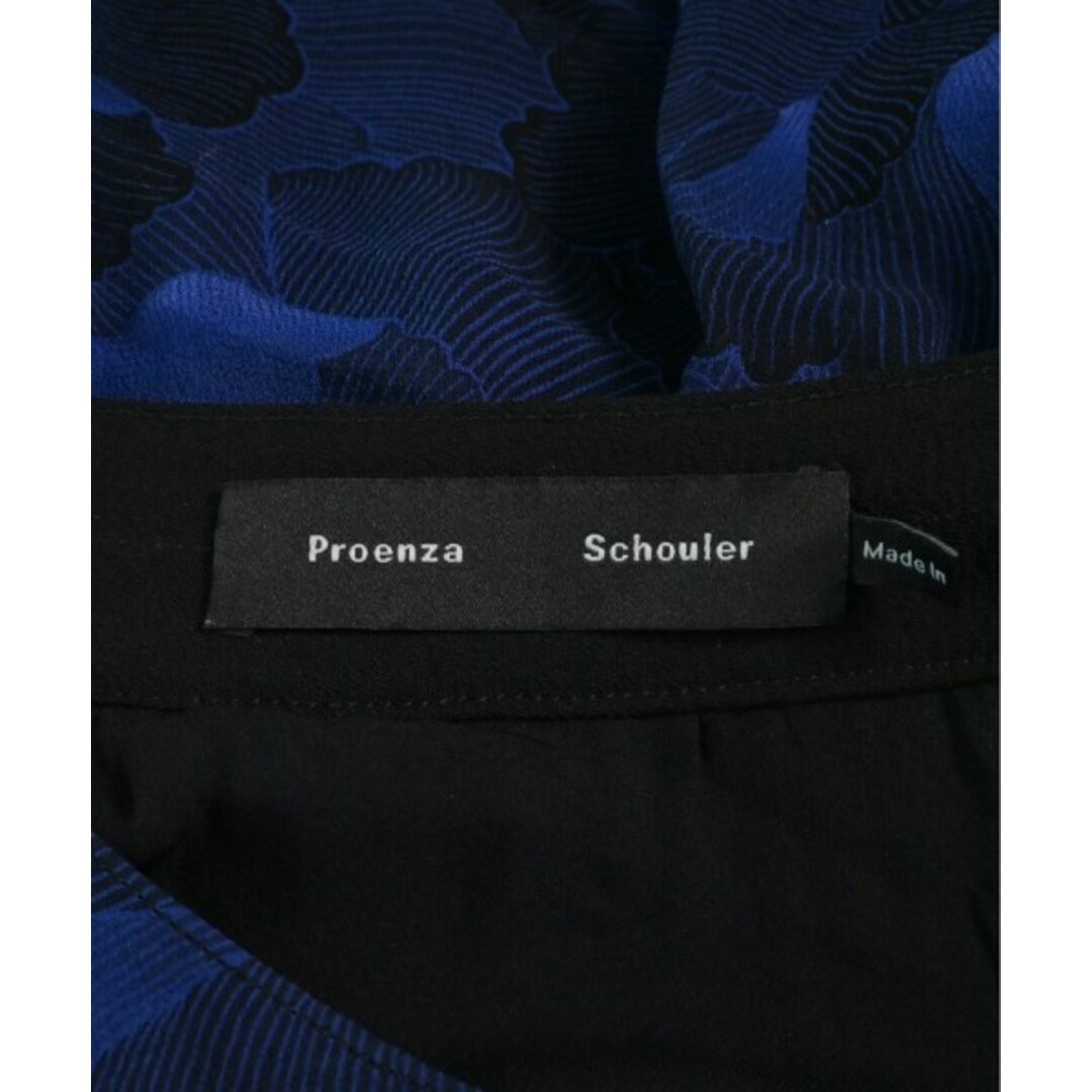 PROENZA SCHOULER ブラウス 0(XS位) 青系(総柄) 2