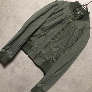 【forever 21】Msize ショート丈 ブルゾン カーキ US古着