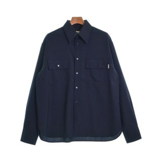 マルニ(Marni)のMARNI マルニ カジュアルシャツ 50(XL位) 紺 【古着】【中古】(シャツ)