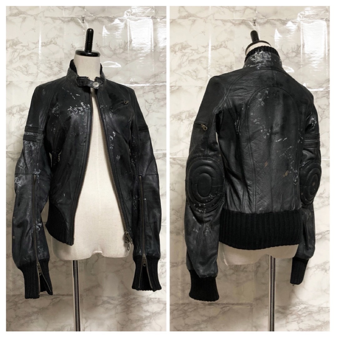 LGB - 【美品】L.G.B.「S-RIDERS CCARF」レザーライダースジャケットの