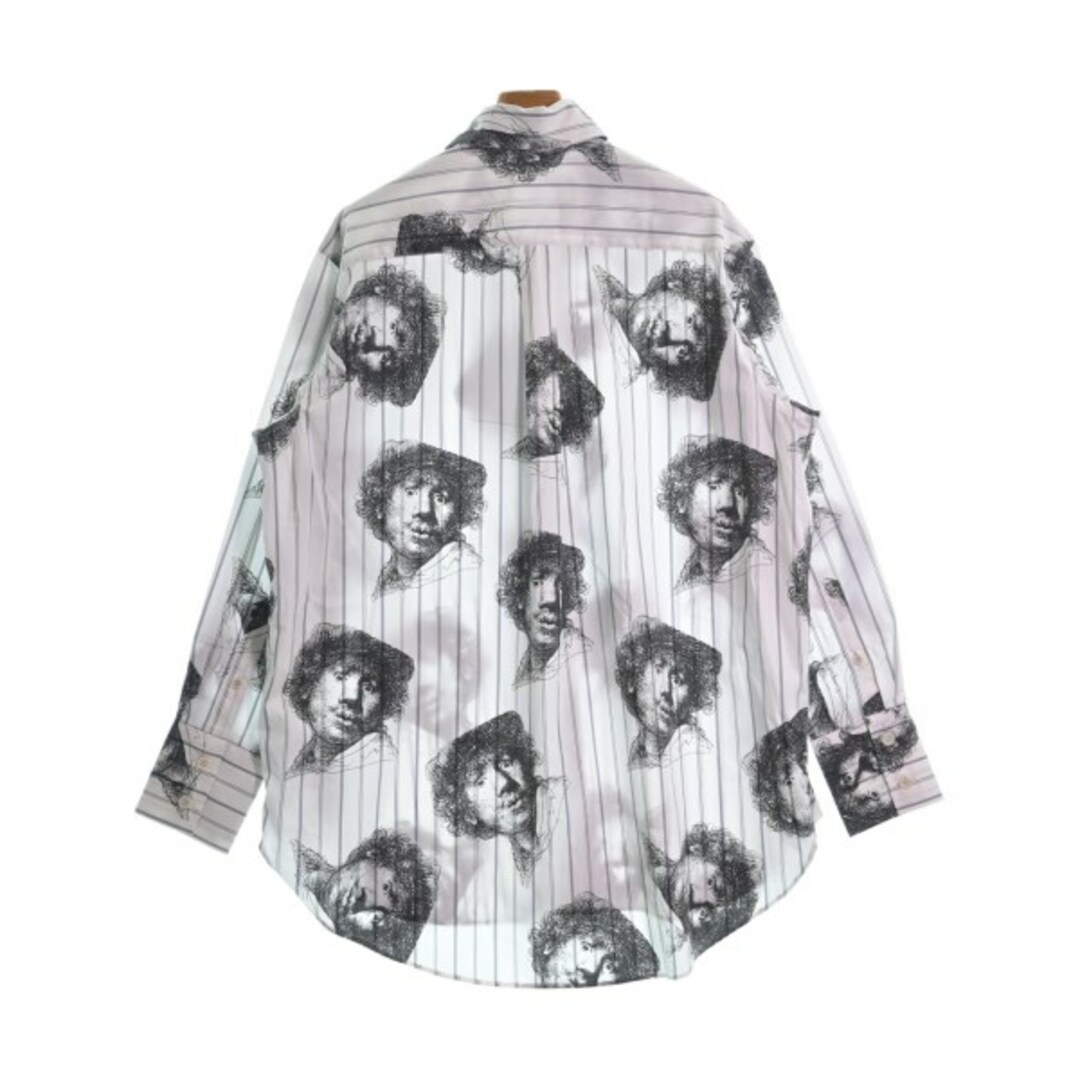 JW Anderson カジュアルシャツ S 白x黒(総柄) 【古着】【中古】