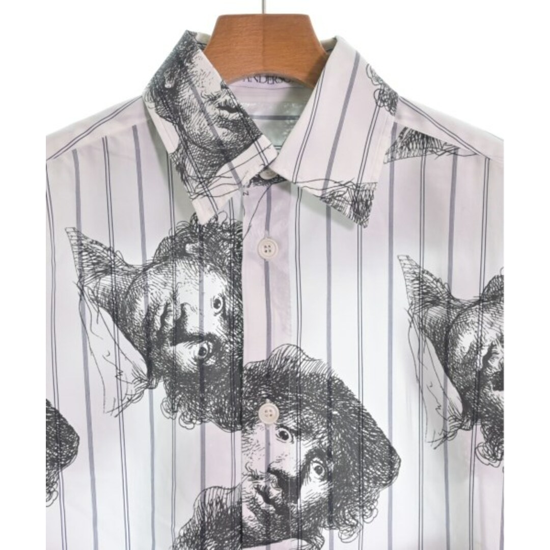 JW Anderson カジュアルシャツ S 白x黒(総柄) 【古着】【中古】