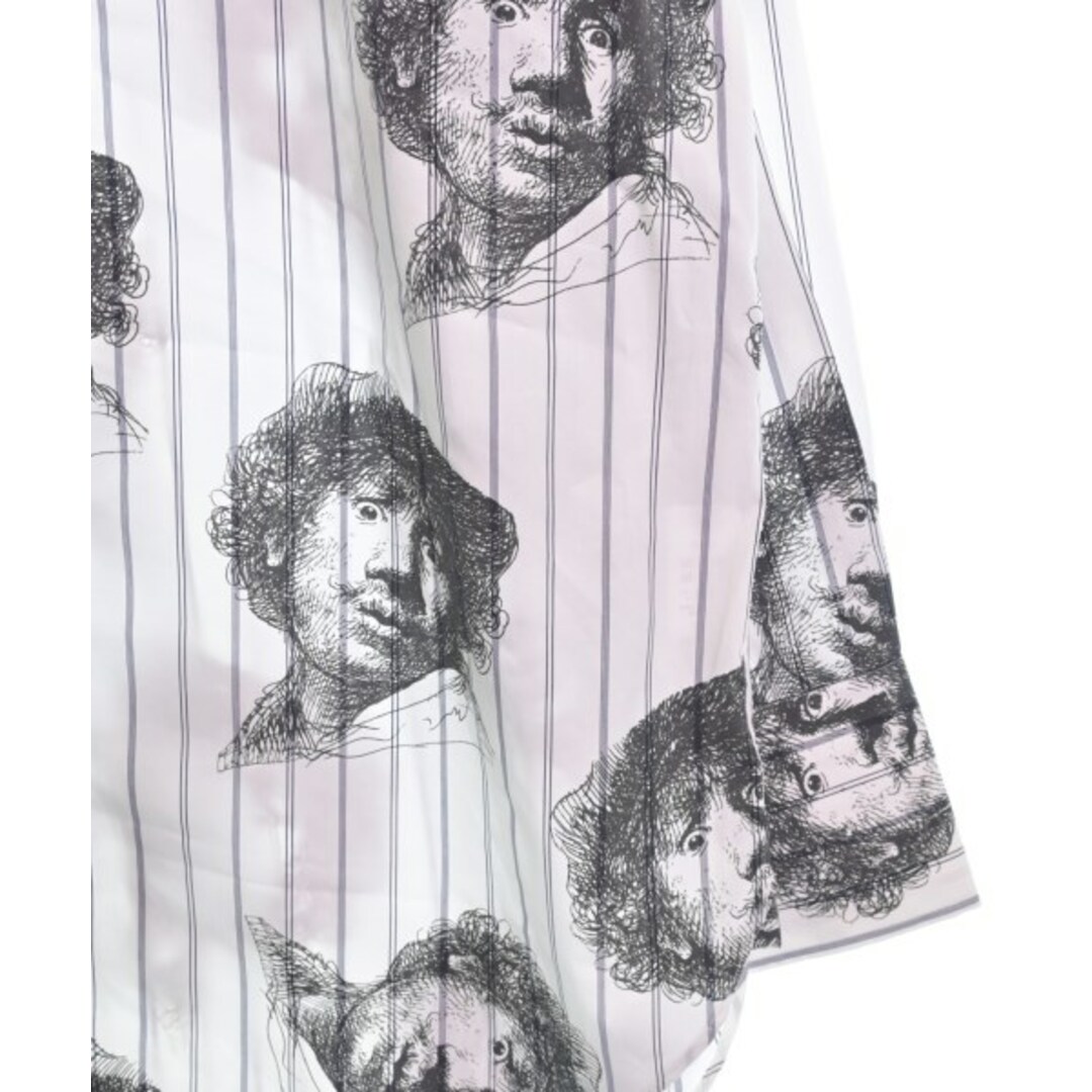 JW Anderson カジュアルシャツ S 白x黒(総柄) 【古着】【中古】