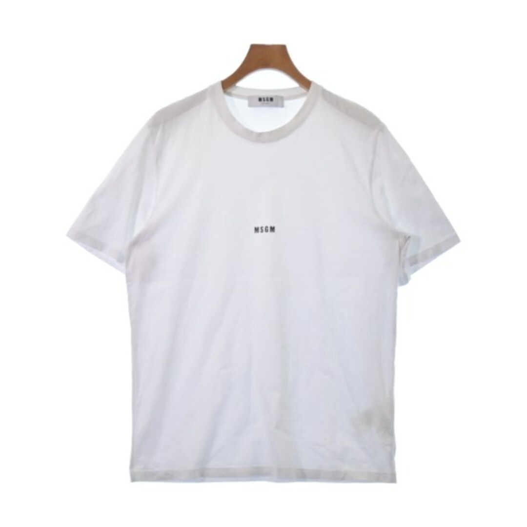 MSGM エムエスジーエム Tシャツ・カットソー M 白あり光沢