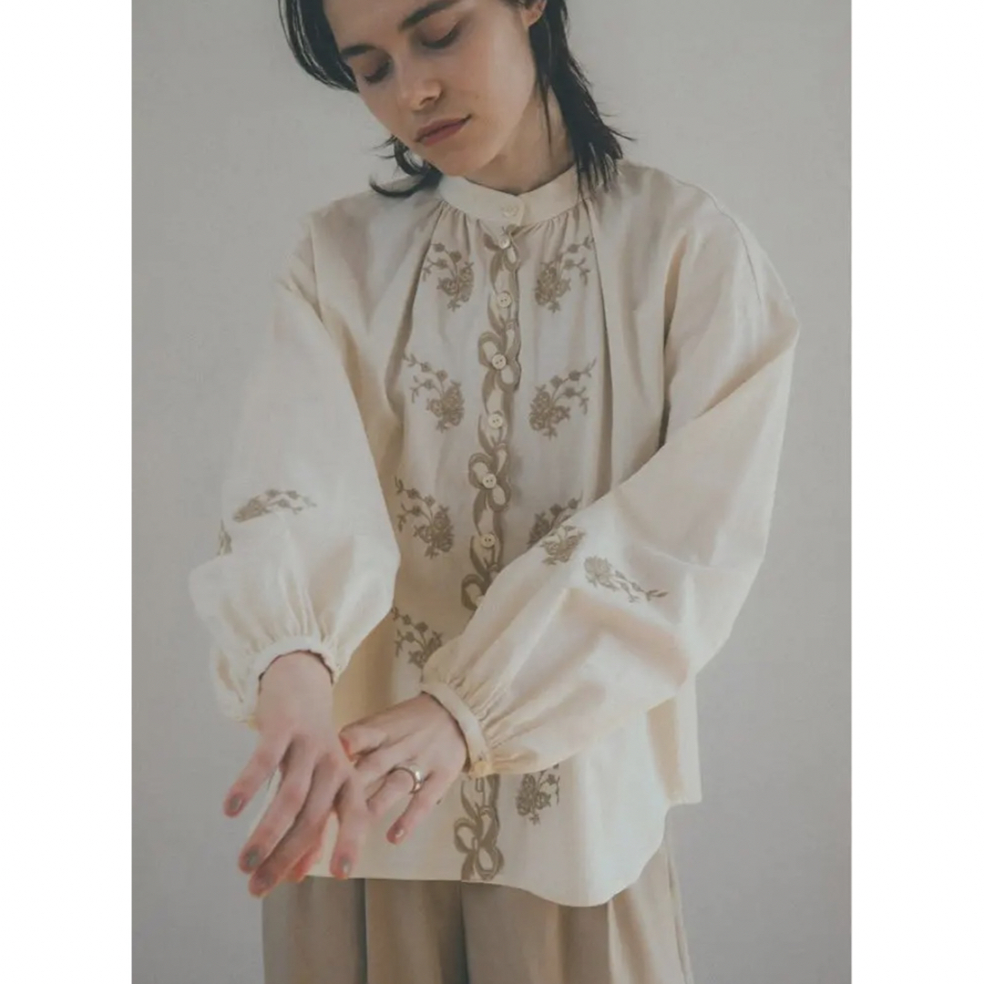 VINTAGE FLOWER EMBROIDERY SHIRT clane